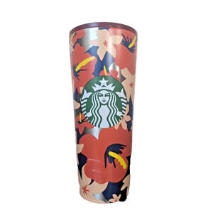 (NEW) Starbucks 2020 Tropical Hibiscus 24oz Venti SS Tumbler – Never Used